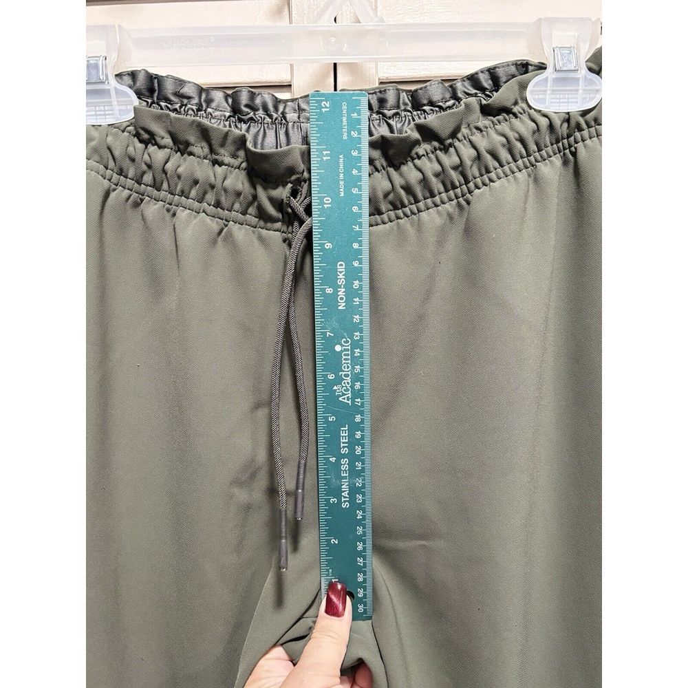 Athleta‎ Metropolis Olive Green Jogger Elastic Hem & Waist Ruffle Tie Size 4T - Picture 2 of 7